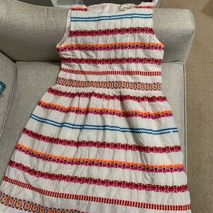 Peek Embroidered Little Girls Dress Size XL 10